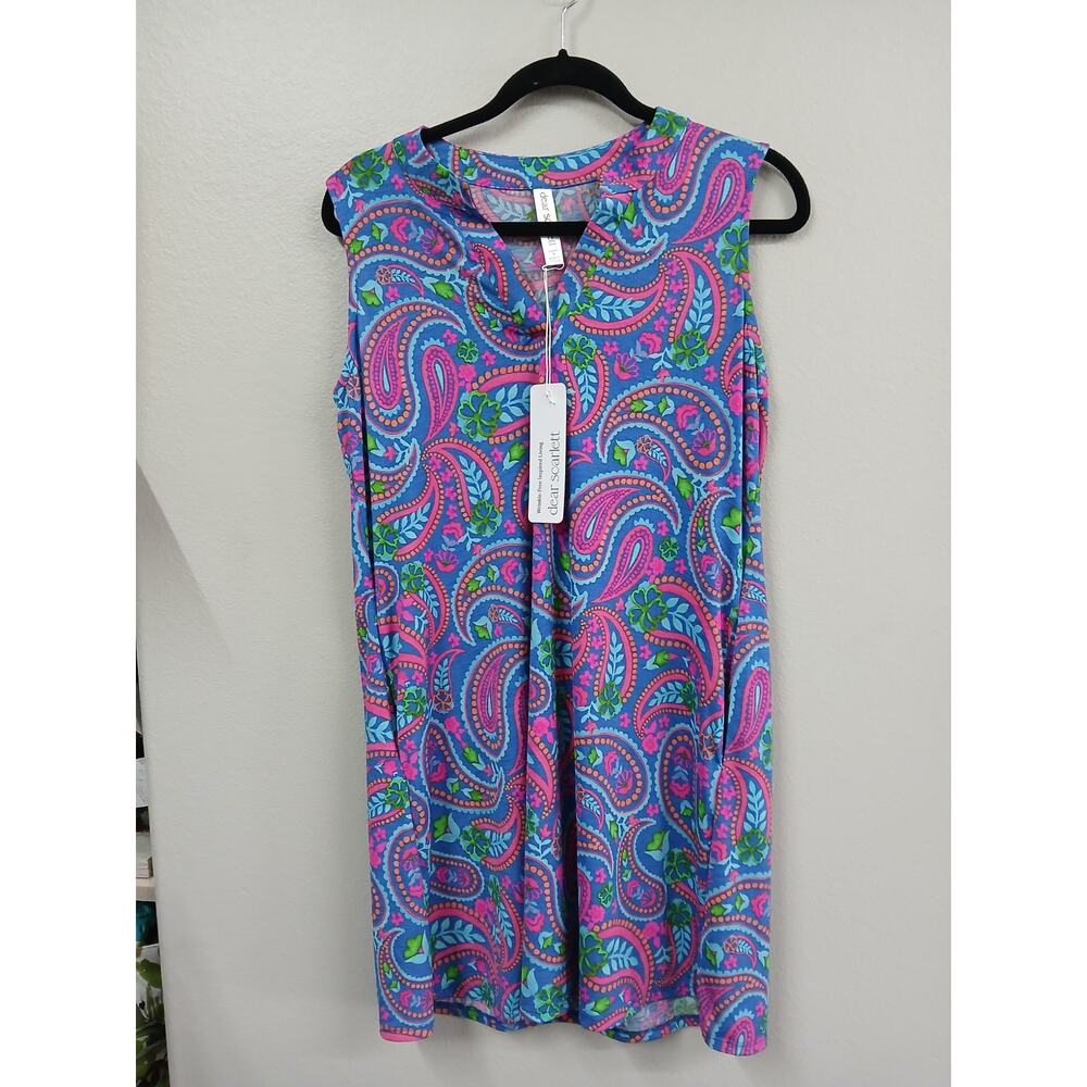 The Lizzy Tank Dress In blue  By Dear Scarlett size small - Picture 3 of 8